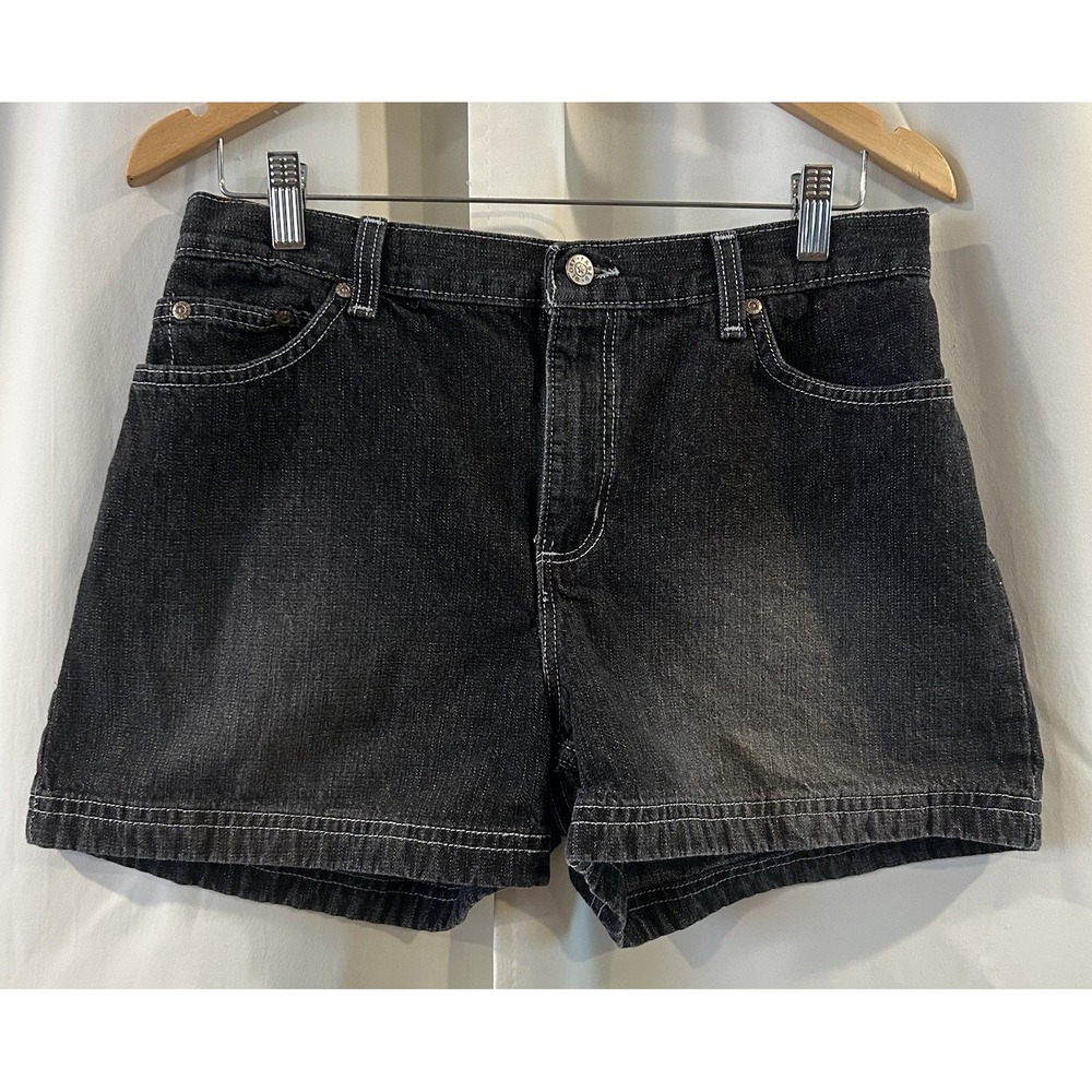 Vintage Faded Glory Women's Black Denim Size 12 Jean Shorts